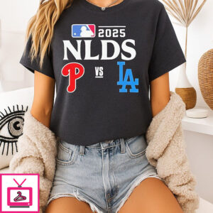 Philadelphia Phillies Vs Los Angeles Dodgers 2025 Mlb Nlds Matchup T-Shirt