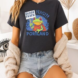 Portland Frog Protest Glosr Farth T-Shirt