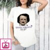 Raven Lunatic Edgar Allan Poe Portrait Siganture Vintage T-Shirt