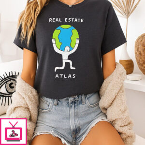 Real Estate Atlas Planet Earth Graphic T-Shirt