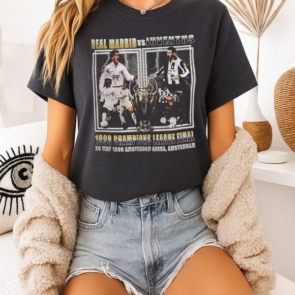 Real Madrid Vs Juventus 1998 Champions League Final Amsterdam Arena T-Shirt