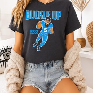 Rico Dowdle Carolina Panthers Buckle Up T-Shirt