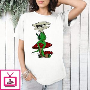 Rippit Frog Sitting On Mushroom T-Shirt