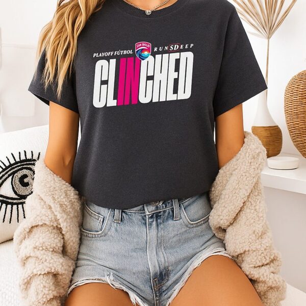 San Diego Wave Fc Clinched 2025 Plyoff Futbol Runsdeep T-Shirt