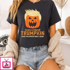 Scare A Liberal Trumpkin Mhga 2025 T-Shirt