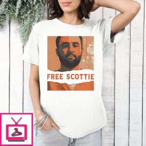 Scottie Scheffler Free Scottie Mugshot Pga Championship Golf T-Shirt