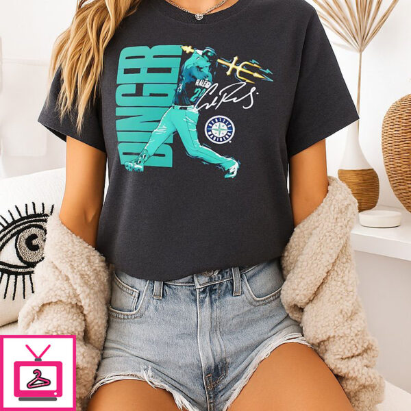 Seattle Mariners Cal Raleigh Swing Signature T-Shirt