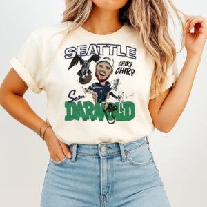Seattle Seahawks Sam Darnold Chirp Chirp Caricature T-Shirt