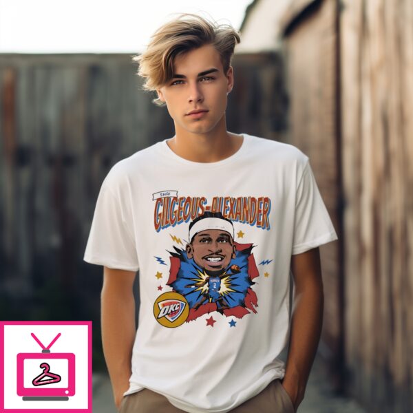 Shai Gilgeous-Alexander Oklahoma City Thunder Caricature T-Shirt