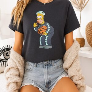 Simpsons Homer Candy Feast Treehouse Of Horror Halloween Spooky Meme T-Shirt