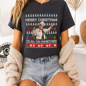 Smokey And The Bandit Merry Christmas Too All You Sumbitches Christmas Funny Xmas T-Shirt