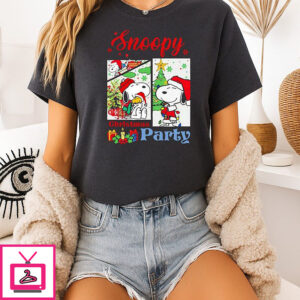 Snoopy And Woodstock Christmas Party T-Shirt