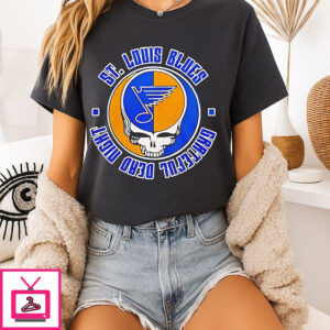 St Louis Blues Grateful Dead 60th Anniversary Logo T-Shirt