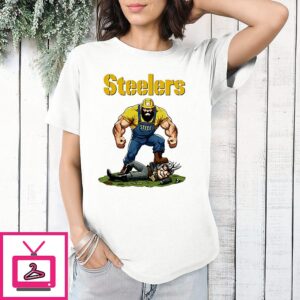 Steely Mcbeam Pittsburgh Steelers Vs Las Vegas Raiders Mascot T-Shirt