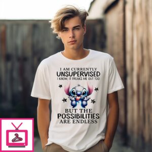 Stitch I Am Currently Unsupervised I Know It Freaks Me Out Too T-Shirt