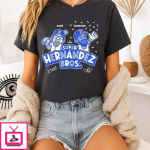 Super Hernández Bros Kike And Teoscar Hernandez Los Angeles Dodgers T-Shirt