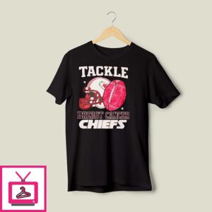 Tackle Breast Cancer Kansas City Chiefs Helmet Logo T-Shirt