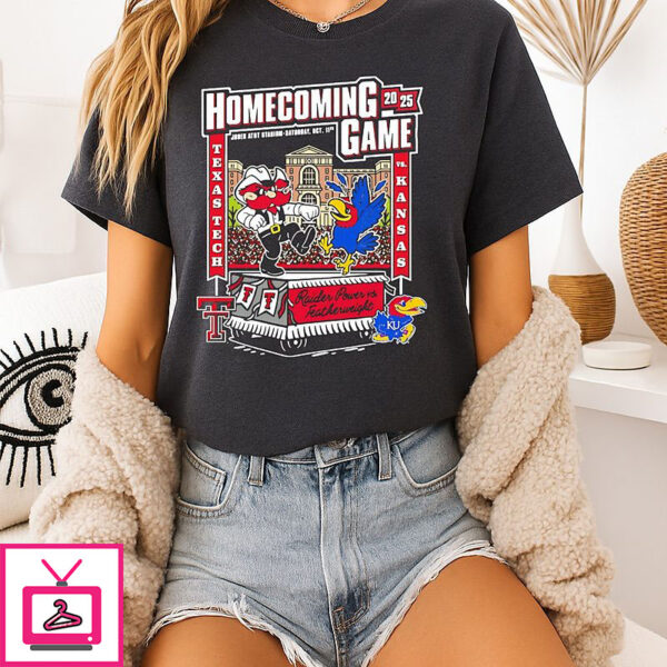 Texas Tech Red Raiders Vs Kansas Jayhawks Raider Power Featherweight 2025 T-Shirt