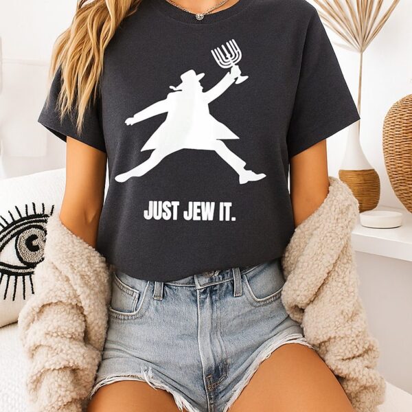The Misfit Patriot Wearing Just Jew It T-Shirt