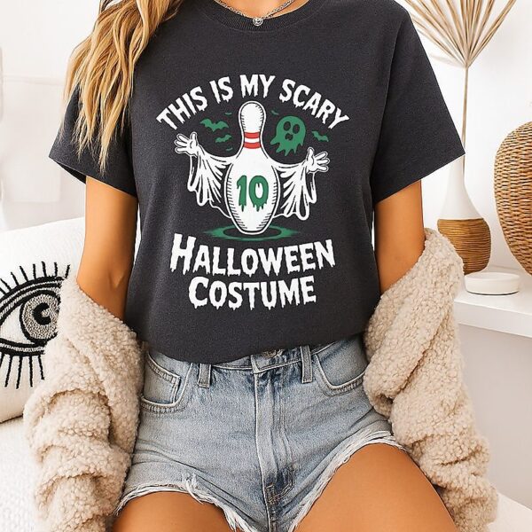 This Is My Scary Halloween Costume Bowling T-Shirt