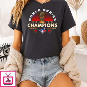 Toronto Blue Jays 2025 Mlb World Series Champions Trophy T-Shirt