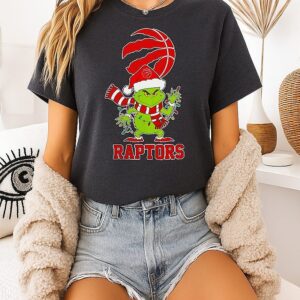 Toronto Raptors X Grinch Santa NBA Christmas T-Shirt