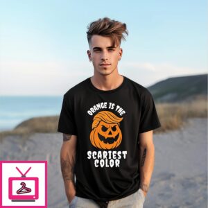 Trump Pumpkin Orange Is Fine Scariest Color Halloween T-Shirt