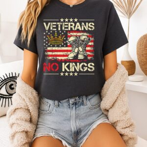 Veterans No Kings Military Protest T-Shirt