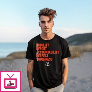 Virginia Football Heart Humility Effort Accountability Respect Toughness T-Shirt
