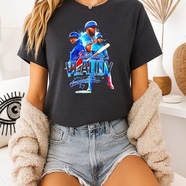 Vladimir Guerrero Jr Toronto Blue Jays Player Collage Signature T-Shirt