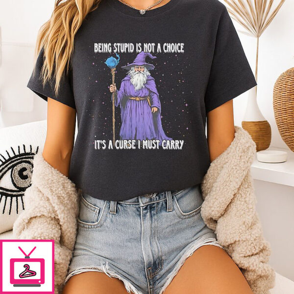 Wizard Being Stupid Is Not A Choice It’s A Curse I Must Carry T-Shirt