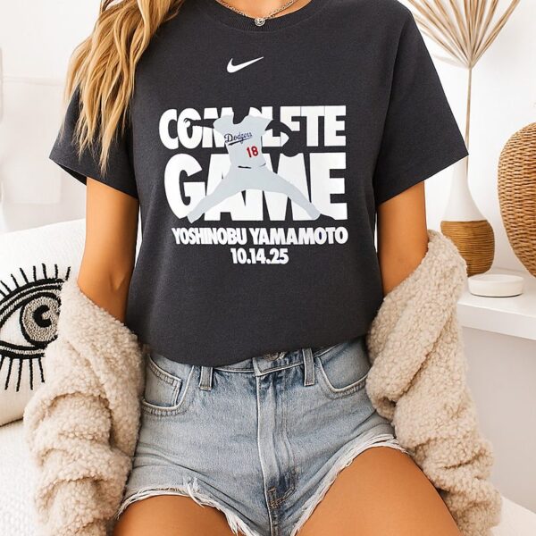 Yoshinobu Yamamoto Los Angeles Dodgers Complete Game T-Shirt