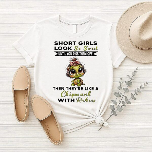 Baby Turtle Short Girls Look So Sweet Until You Piss Them Off Then They’re Like A Chipmunk With Rabies T-Shirt