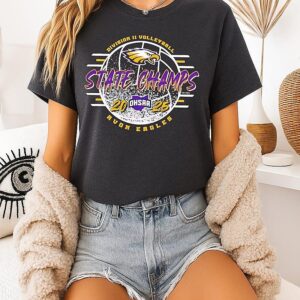 2025 Avon Eagles Ohsaa Volleyball D2 State Champions Logo T-Shirt