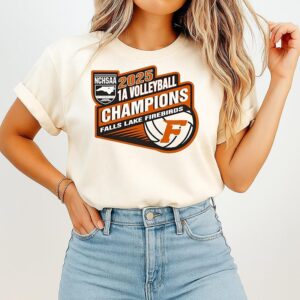 2025 Falls Lake Firebirds Nchsaa 1a Volleyball Champions T-Shirt