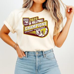 2025 Hickory Tornadoes Nchsaa 5a Volleyball Champions T-Shirt