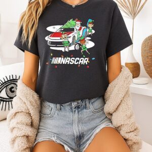2025 Nascar Christmas Cartoon Lightning T-Shirt