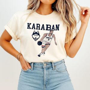 Alex Karaban Uconn Huskies Basketball Name Pose Logo T-Shirt