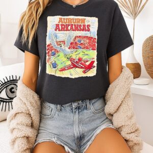 Arkansas Vs Auburn Game Day 2025 Paint T-Shirt