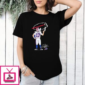 Billustration Josh Allen Buffalo Bills Paint T-Shirt
