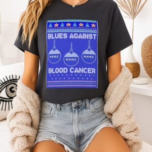 Blues Against Blood Cancer Christmas T-Shirt
