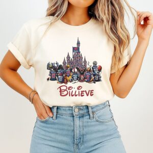 Buffalo Bills Football X Disney Cartoon Characters Believe T-Shirt