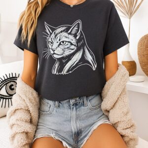 Catolas Elf Cat Big Head T-Shirt