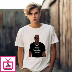 Chad Johnson Wearing Keep Pounding Bitch T-Shirt