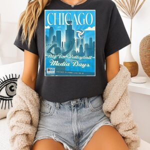 Chicago Big Ten Volleyball Media Days 2025 Poster T-Shirt