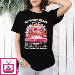 Chicago Bulls 60th Anniversary 1966 2026 Thank You For The Memories Signatures T-Shirt