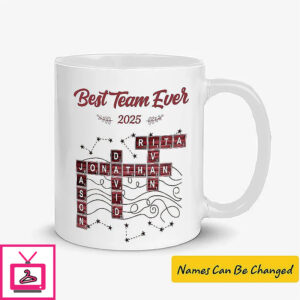 Custom Best Team Ever Scrabble Mug