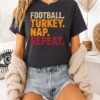 Football Turkey Nap Repeat Funny Thanksgiving T-Shirt