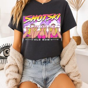 Girls Wearing Pink Bikinis Sexy The Shotski Pocket Bot Toms Up Old Row T-Shirt
