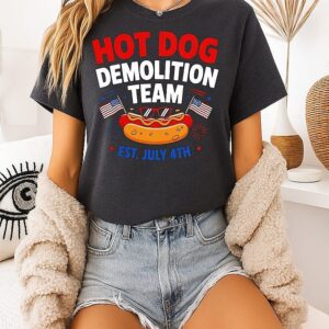 Hot Dog Demolition Team Est. July 4th T-Shirt